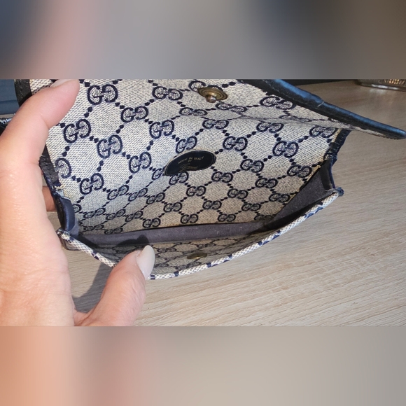 Authentic GUCCI Monogram GG Navy Blue Waist Bag or Crossbody - Picture 11 of 15
